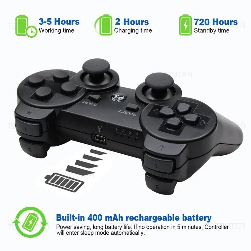 Bluetooth Wireless Controller for PS3 Enhanced Gaming Experience - Smarsty