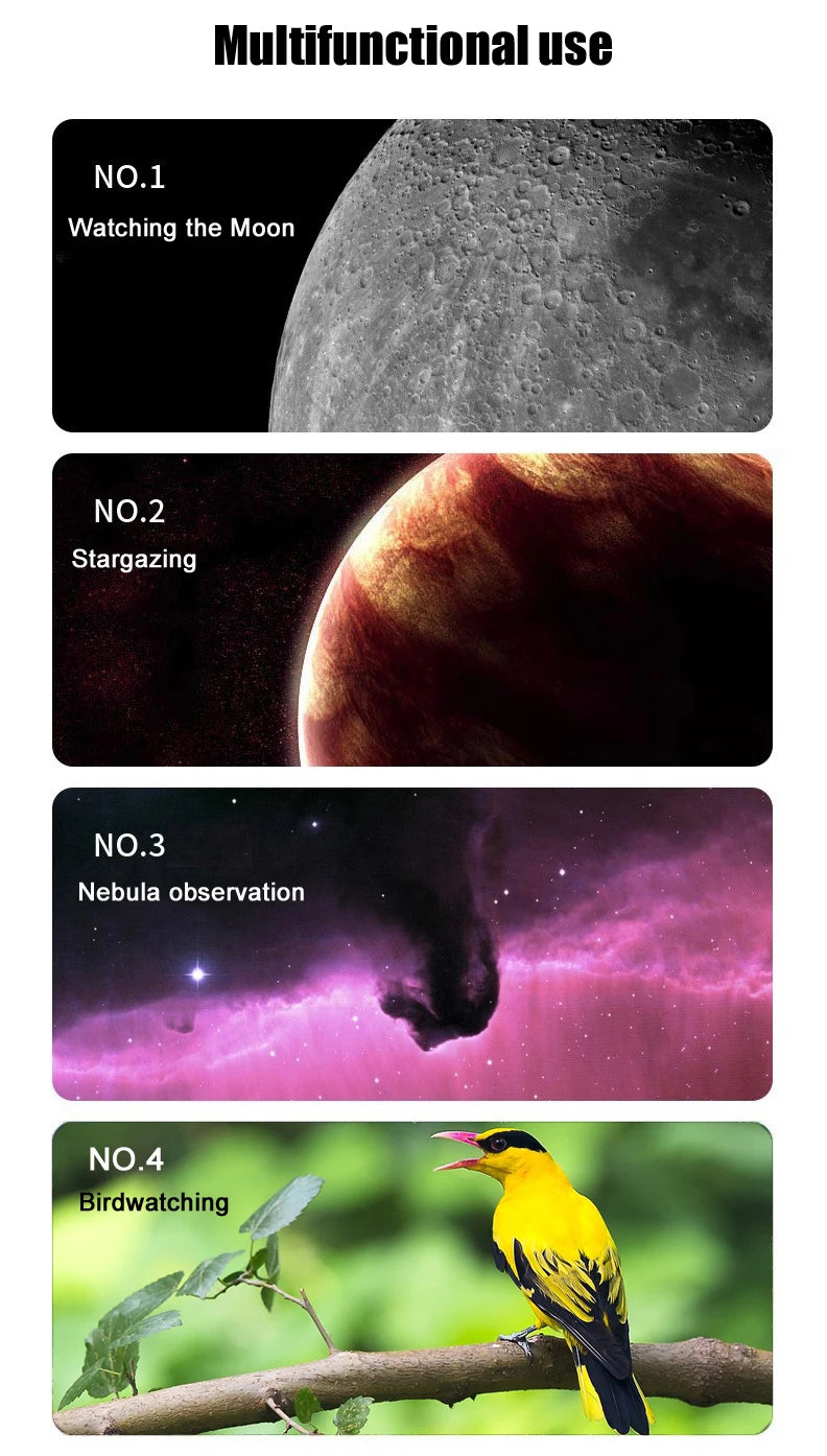 BORWOLF 70400 Professional High-definition Astronomical Telescope 333X To See The Moon and Stars Bird Watching Monocular - Smarsty