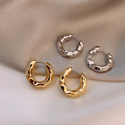 925 Sterling Silver Hoop Earrings Lightweight Trendy - Smarsty