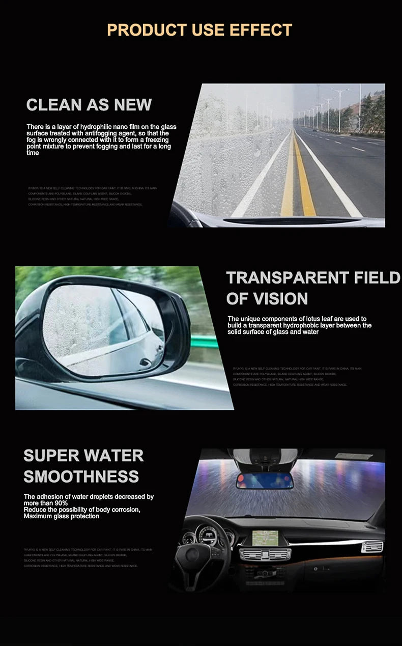 Car Window Anti Fog Spray Liquid Paint Care  Polishe Rainproof Anti-Fog Agent Water Car Care Windshield Glass Auto Accessory - Smarsty