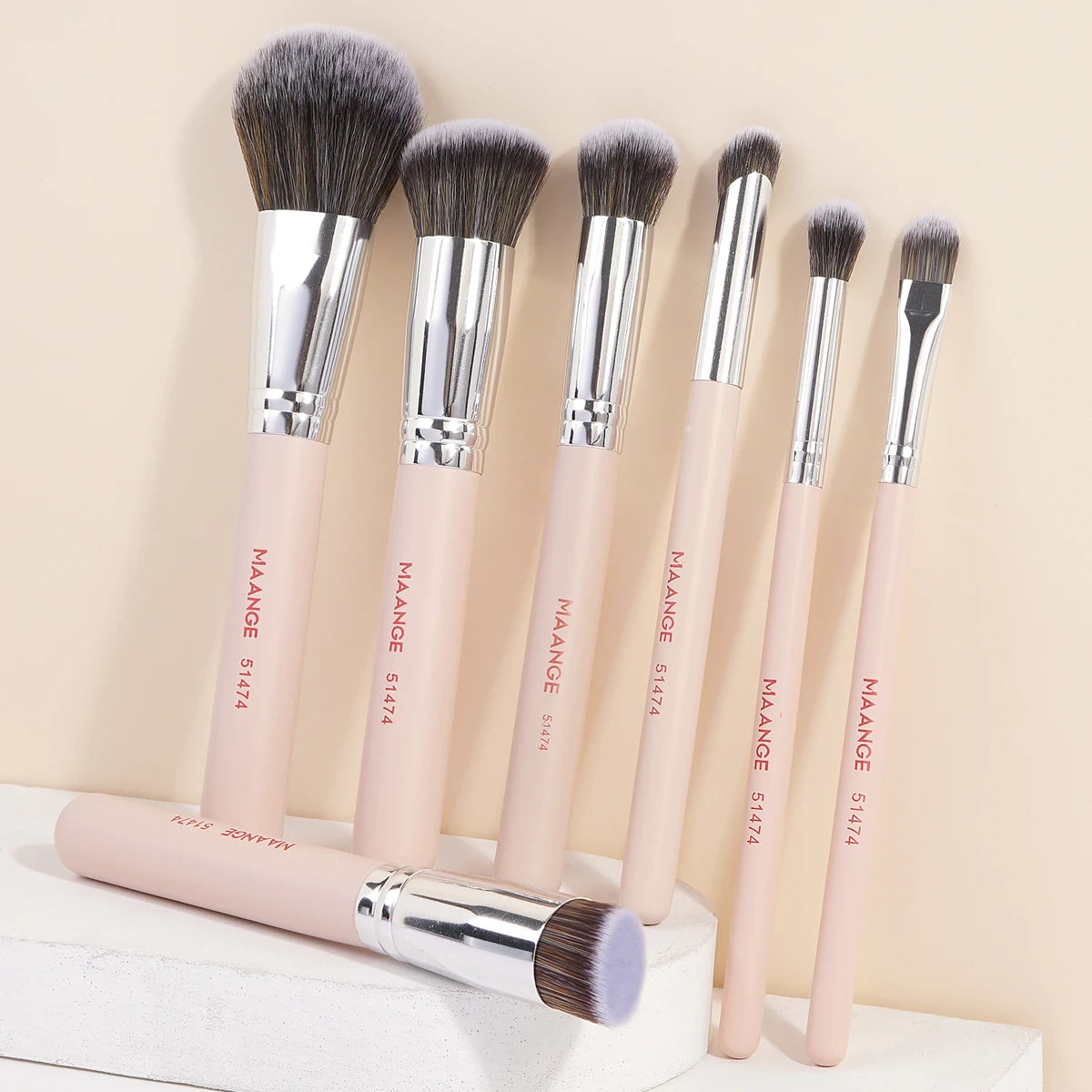 MAANGE 7 Piece Makeup Brush Set for Flawless Application - Smarsty