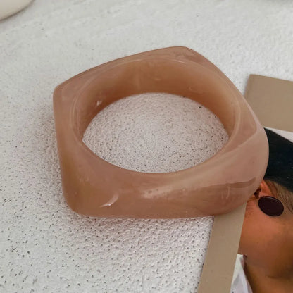 Vintage Punk Resin Acrylic Bangle Bracelets for Unisex - Smarsty