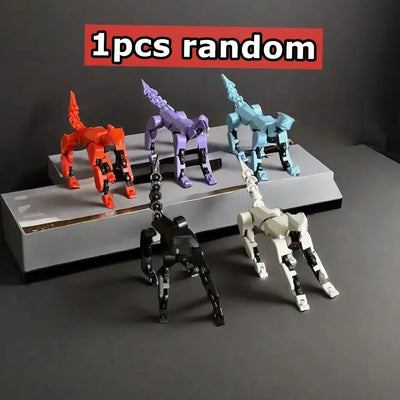 DIY Luminous T13 Multi-Jointed Movable Shapeshift Robot 3D Printed Mannequin Lucky robot and dog Action Figures Toys kids Gifts - Smarsty