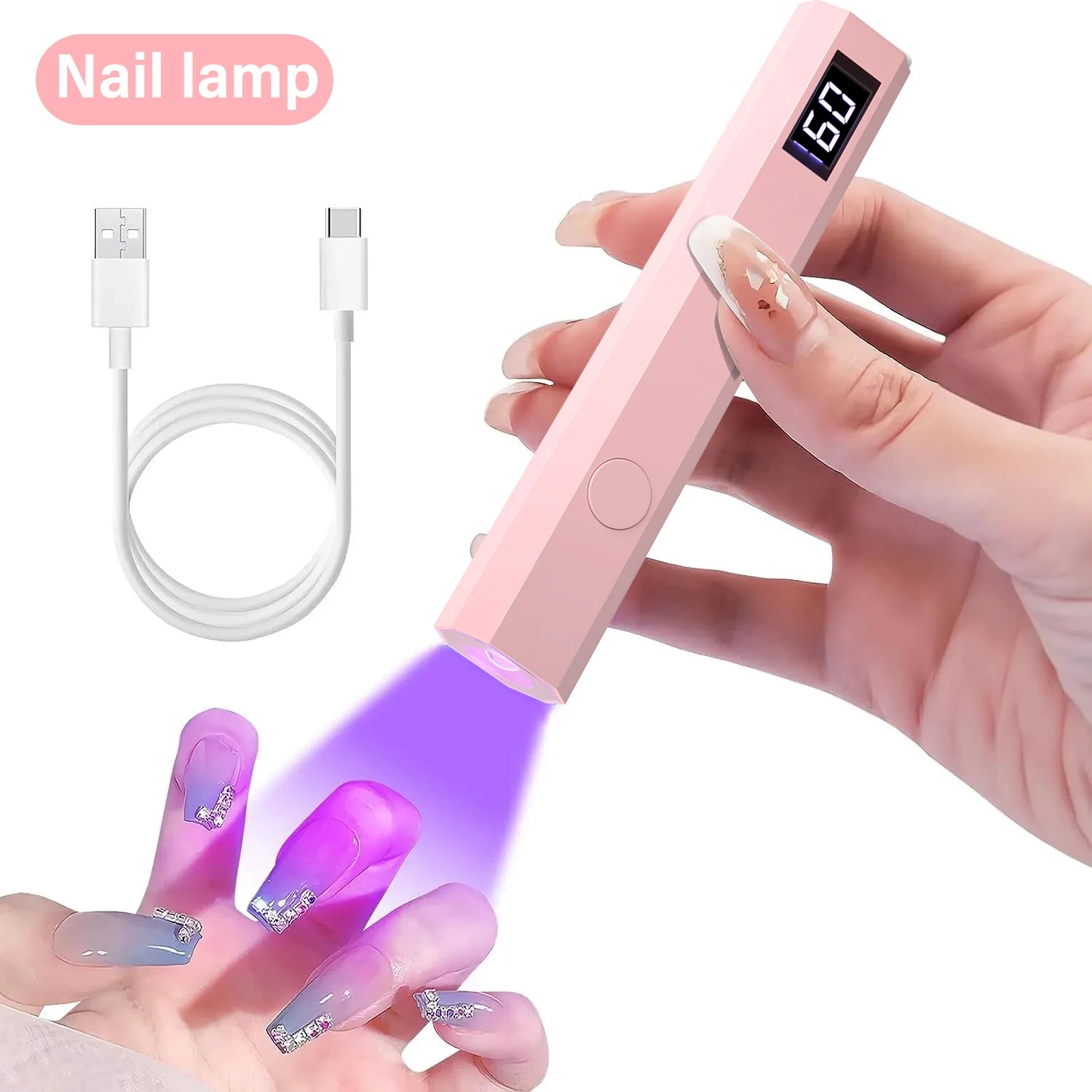 Portable UV LED Nail Dryer Lamp for Quick Curing - Smarsty