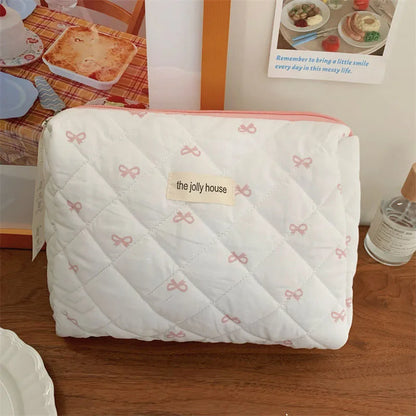 Cherry Print Makeup Bag Cosmetic Tote Organizer For Travel - Smarsty
