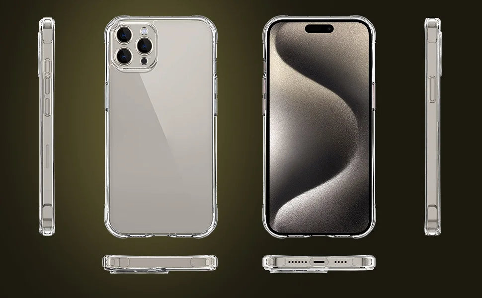 Transparent Shockproof iPhone Case For Multiple Models - Smarsty