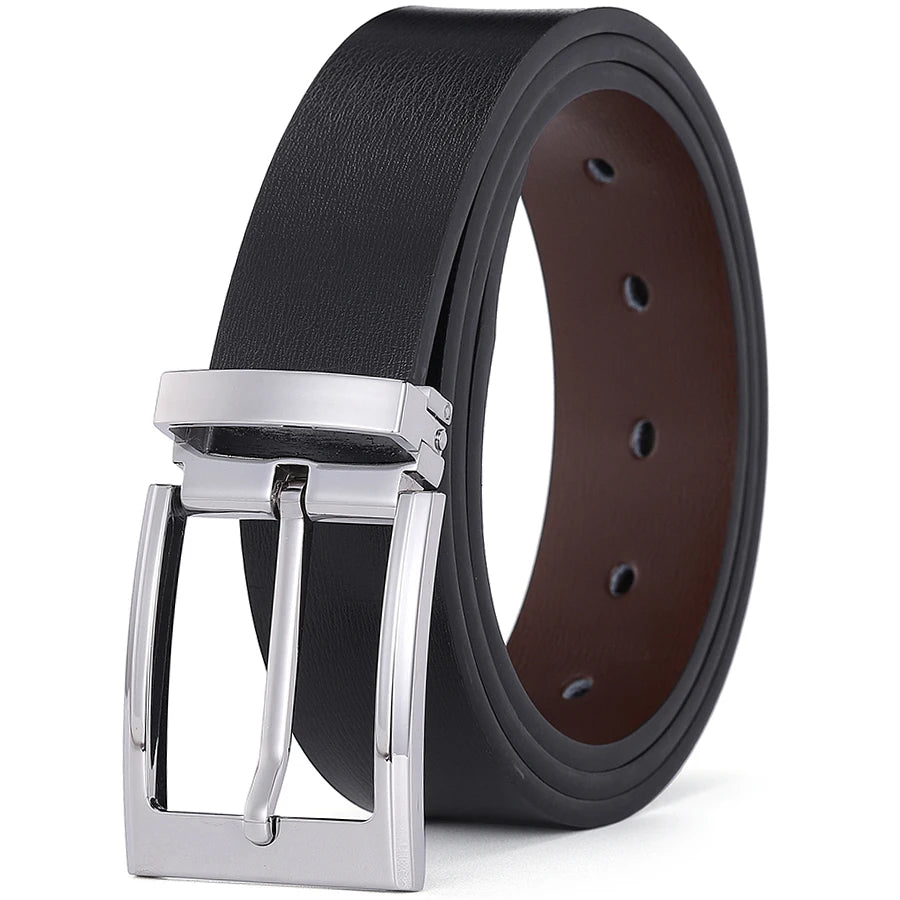 Men's Leather Cowskin Belt High Quality Fashion Waist Strap - Smarsty