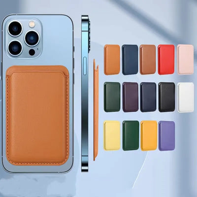 MagSafe Leather Wallet Case With Card Holder For iPhone - Smarsty