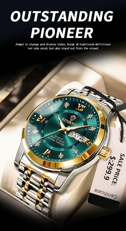 Luxury Waterproof Diver Watch for Men 30ATM - Smarsty