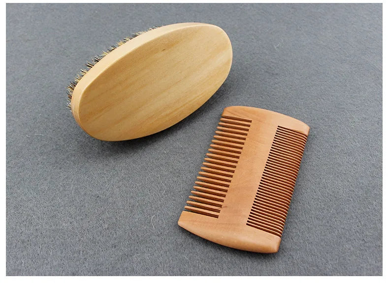 Men's Boar Bristle Shaving Brush Set for Precision Grooming - Smarsty