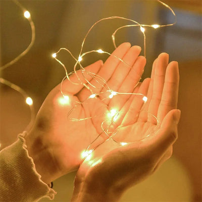 USB Led Fairy Lights Copper Wire String 20M 200LED Holiday Outdoor Lamp Garland For Christmas Tree Wedding Party Decoration - Smarsty