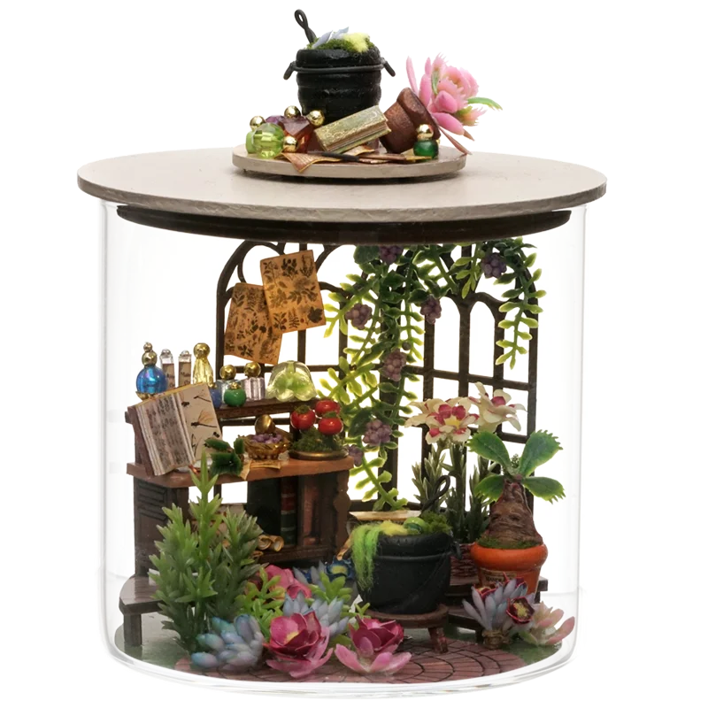 Mini DIY kit for doll house making and assembling room models toys home and bedroom decorations with furniture wooden crafts by Smarsty