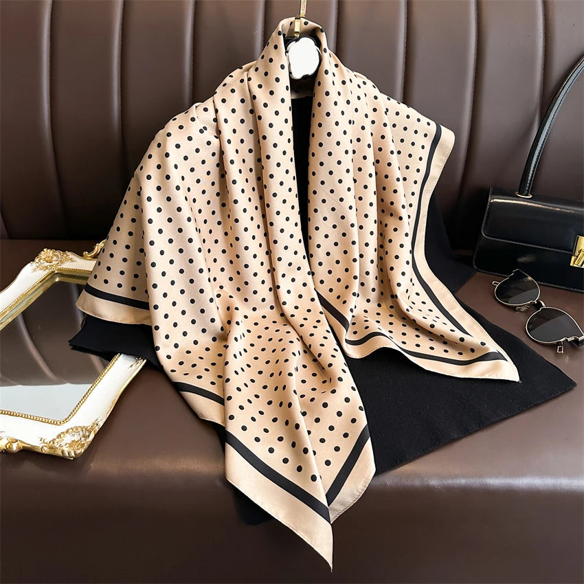 Silk Square Hair Scarf Sunscreen Beach Wrap - Smarsty