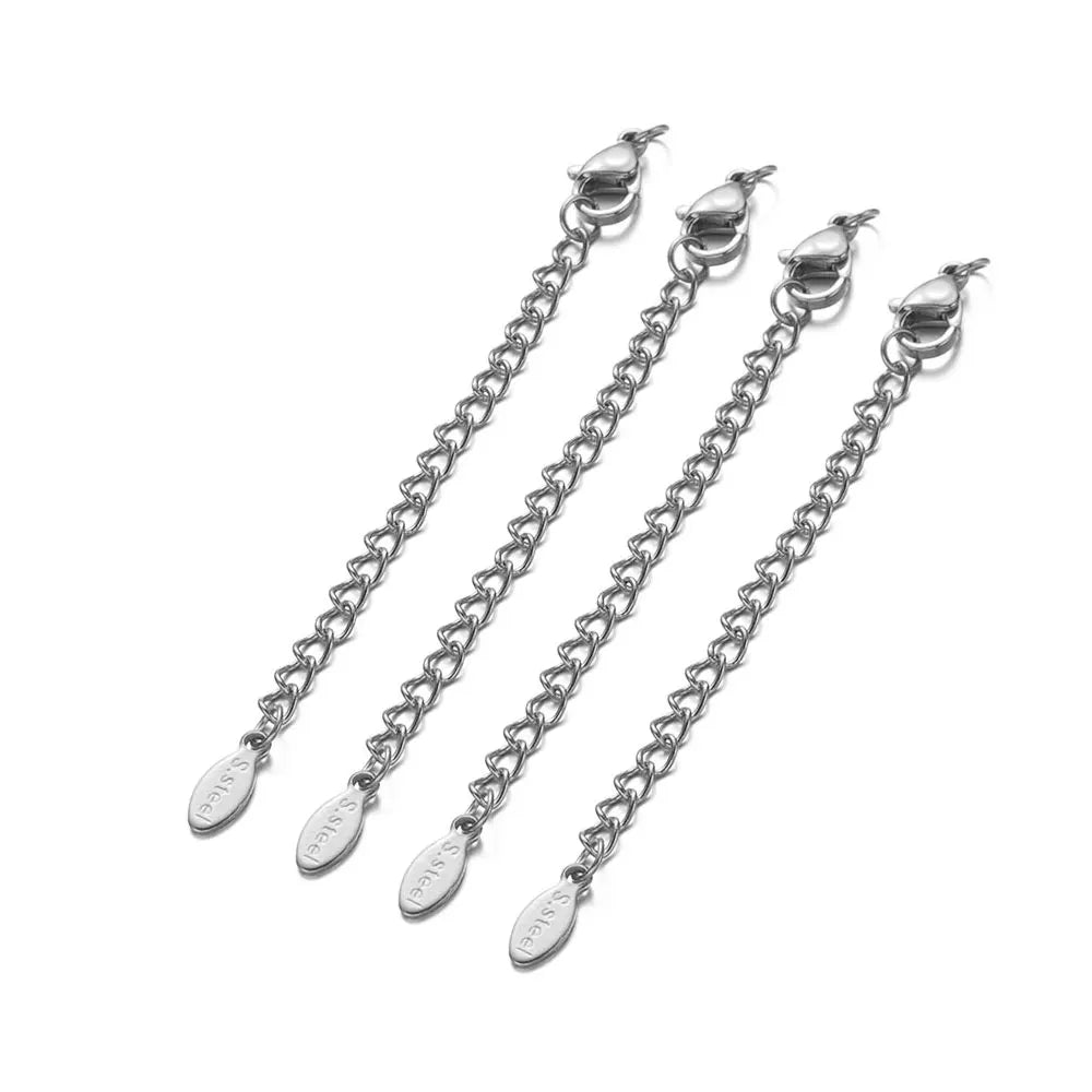 Stainless Steel Extension Chains Lobster Clasps Durable - Smarsty