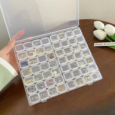 Clear Travel Jewelry Organizer with Adjustable Compartments - Smarsty
