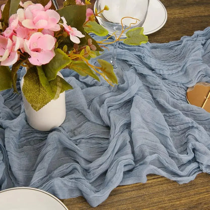Pink Cheesecloth Table Runner for Romantic Weddings - Smarsty