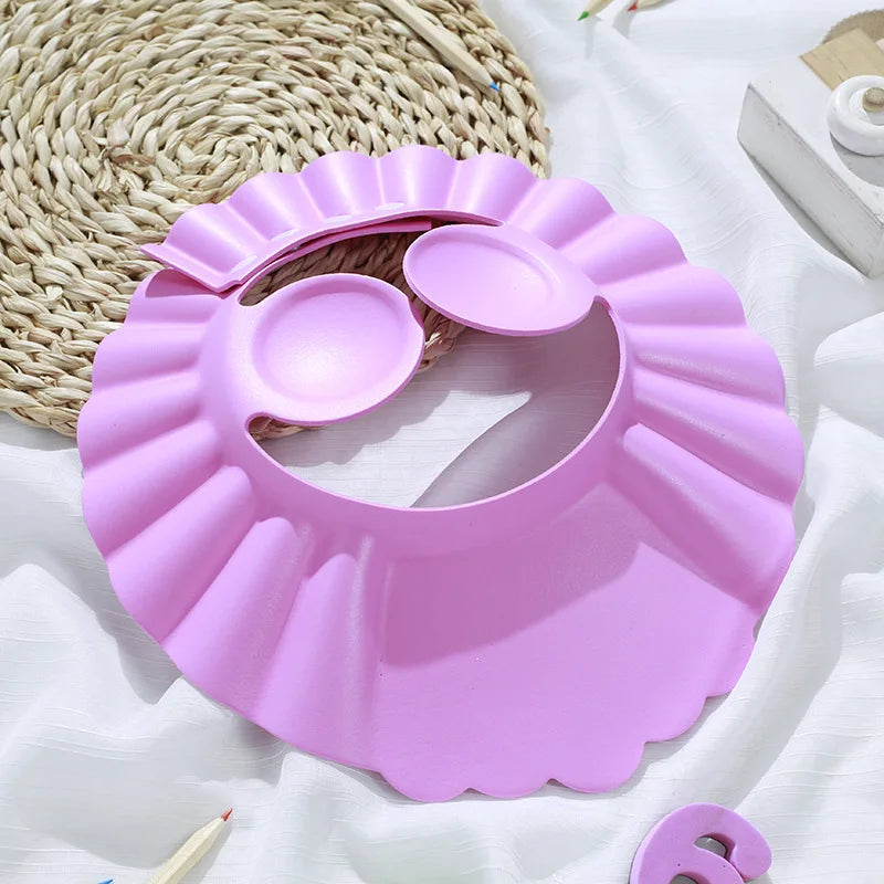 Baby Shower Soft Cap Adjustable Hair Wash Hat for Kids Ear Protection Safe Children Shampoo Bathing Shower Protect Head Cover - Smarsty