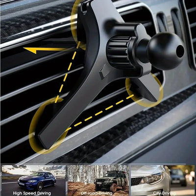 Car Phone Holder Air Vent Clip Mount 17mm Ball Head - Smarsty