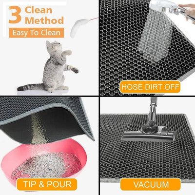 Waterproof Cat Litter Mat Non-Slip Easy Cleanup - Smarsty