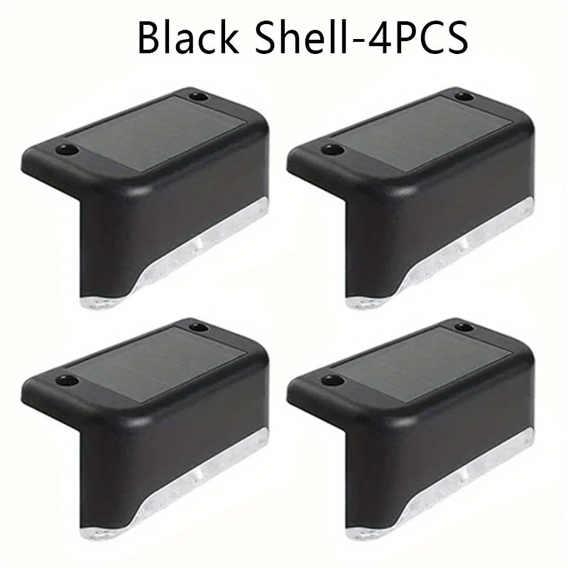 4 Pack LED Solar Stair Lights for Safe Outdoor Lighting - Smarsty
