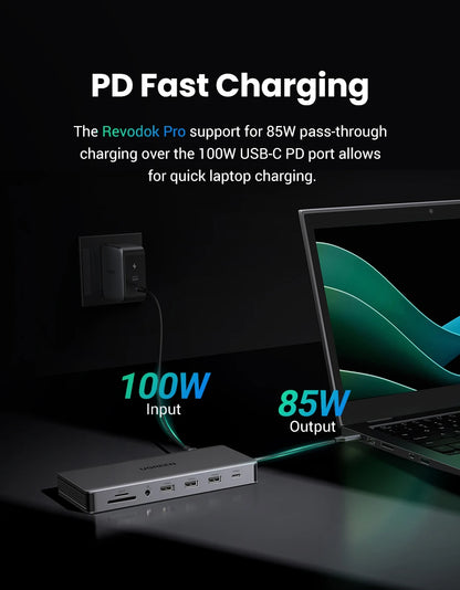 USB C Hub PowerDelivery Docking Station 4K Dual HDMI