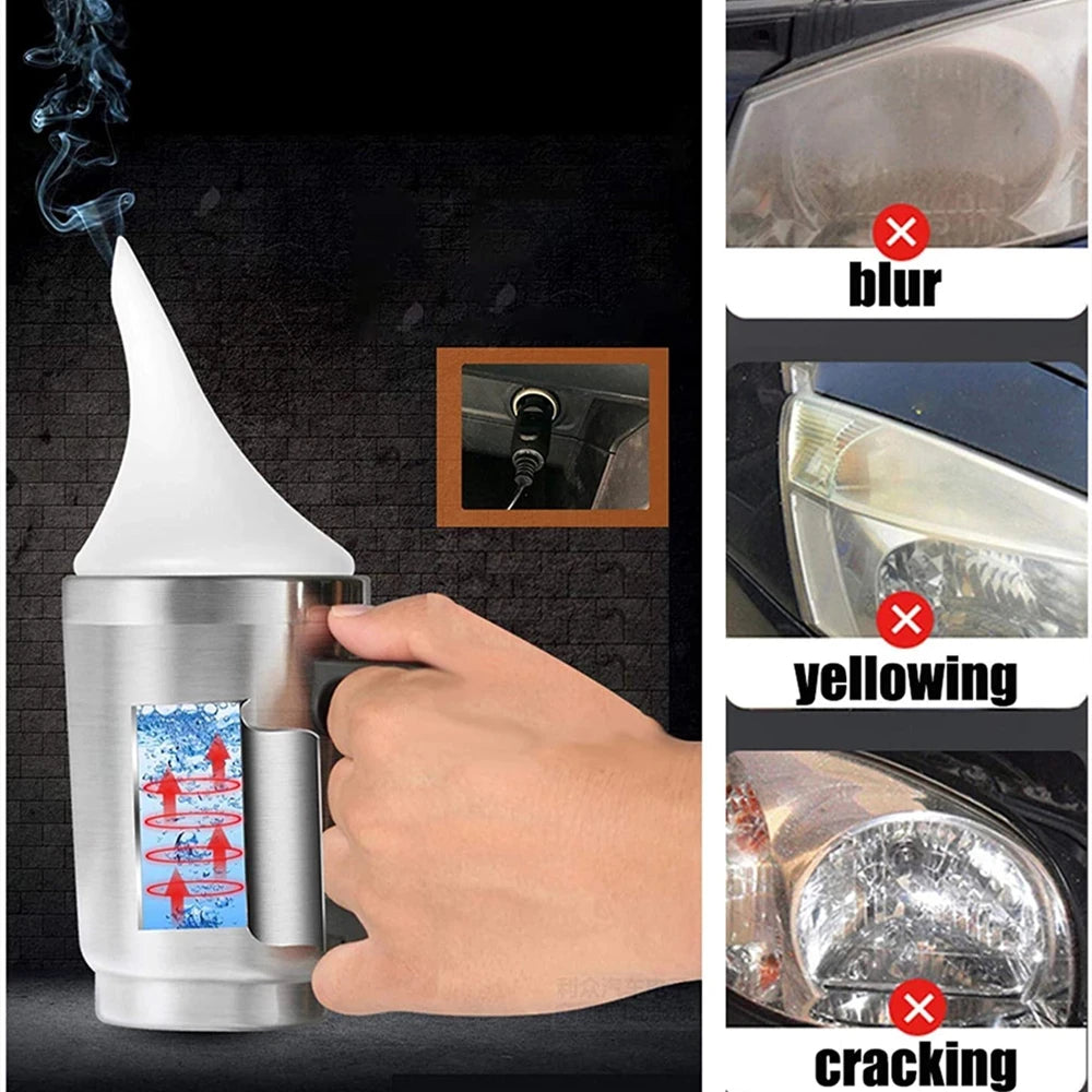 Headlight Polishing Set Auto Headlight Renovator Light Restoration Clean Car 300ml Polish Spotlights Headlights Renovation Kit - Smarsty
