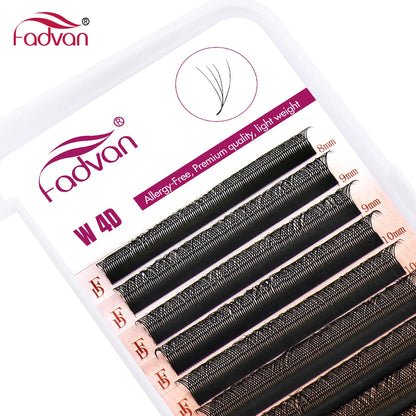 FADVAN 4D W Shape Eyelash Extensions Natural Volume Fans - Smarsty