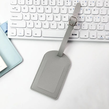 Personalize Initials Luggage Tag Custom Letters Men Women Suitcase Name Tag PU Airplane Labels Engrave Logo Travel Accessories - Smarsty