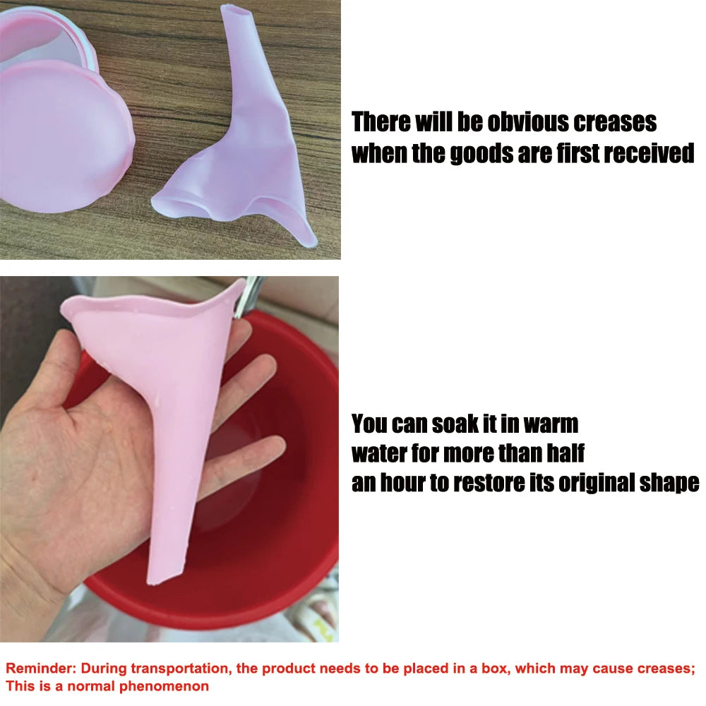 Female Urinal for Women Portable Urination Device Pee Funnel With Packaging Box for Travel Camping Hiking and Outdoor Activities