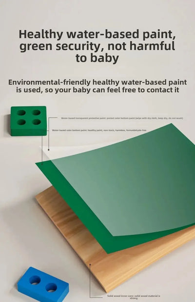 Montessori Wooden Sorting Stacking Toys Puzzle for Toddlers and Kids Preschool Fine Motor Skill Toy for 1 Years - Smarsty