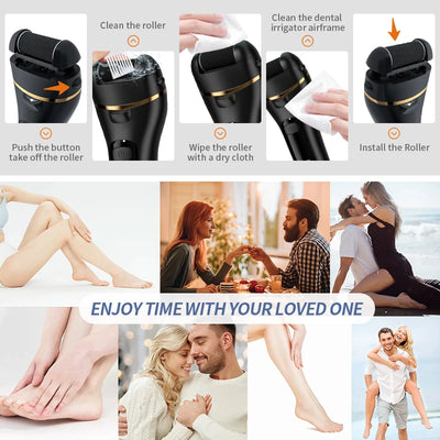 Rechargeable Electric Foot Grinder - USB Powered Callus Remover with Adjustable Speeds, for Men & Women's Pedicure and Self-Care - Smarsty
