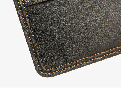 Men Short Bifold Faux Leather Masculina Billetera Credit ID Card Holder Wallet Billfold Purse Clutch Solid Hombre Business Slim - Smarsty