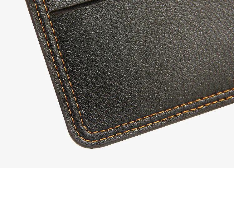 Men Short Bifold Faux Leather Masculina Billetera Credit ID Card Holder Wallet Billfold Purse Clutch Solid Hombre Business Slim - Smarsty
