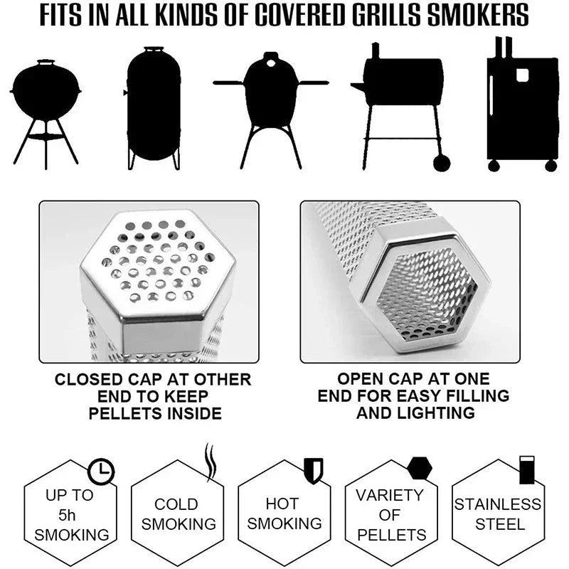 Stainless Steel Smoker Grill Tube for Easy Smoking - Smarsty