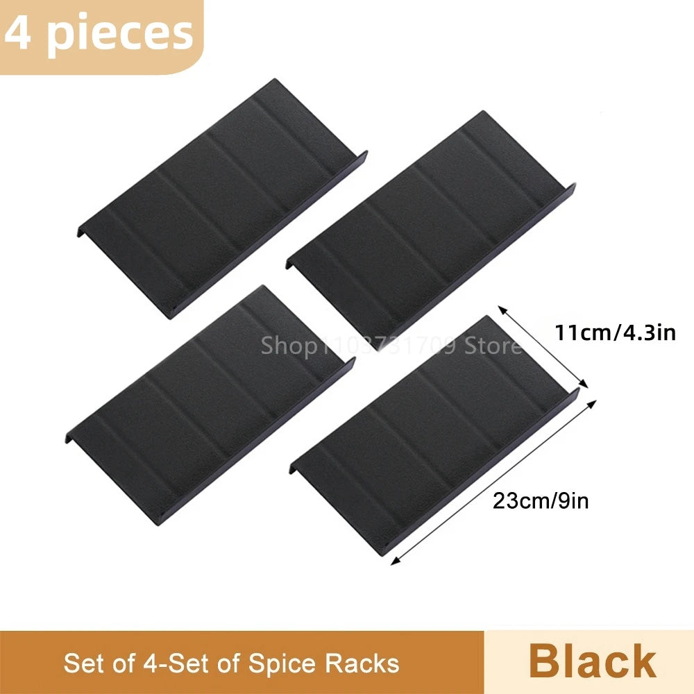 Drawer Spice racks for Kitchen 4 Layers Adjustable Spice Rack for Spice Jars Seasoning Shelf Cabinet Pantry Kitchen Organizer
