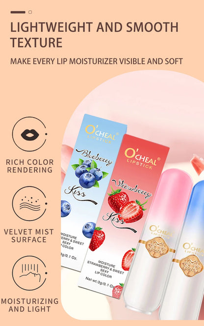 O'CHEAL Color Changing Lip Balm Moisturizing Peach Formula - Smarsty