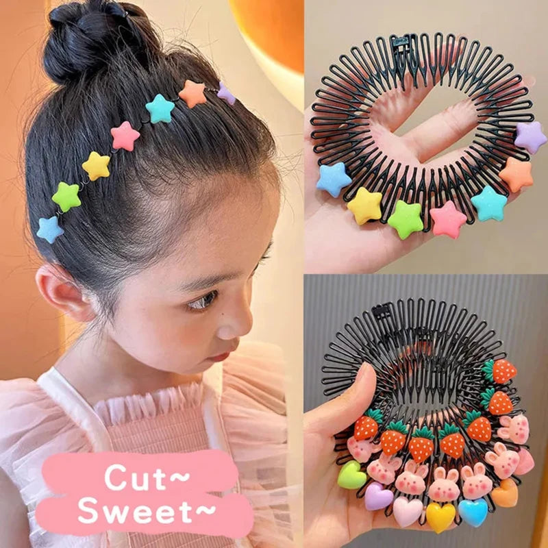 Colorful Hair Accessories Set for Girls with Combs and Clips - Smarsty
