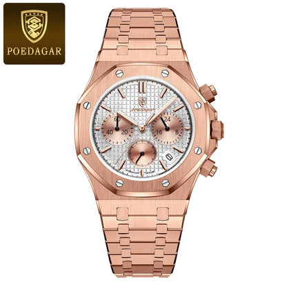 Luxury Men's Chronograph Watch with Waterproof Feature - Smarsty