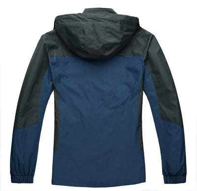 TRVLWEGO Camping Hiking Jacket Men Autumn Outdoor Sports Coats Climbing Trekking Windbreaker Travel Waterproof Jackets Black by Smarsty