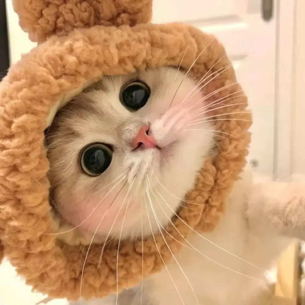 Cute Cat Dog Plush Hat for Warm Cosplay Fun - Smarsty