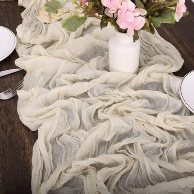 Pink Cheesecloth Table Runner for Romantic Weddings - Smarsty
