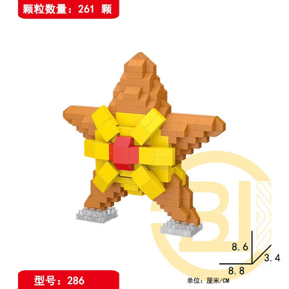 DIY Pokemon Blocks Small Cartoon Mini Building Block Pikachu Charizard Eevee Mewtwo Anime Assemble Action Model Dolls Toys by Smarsty