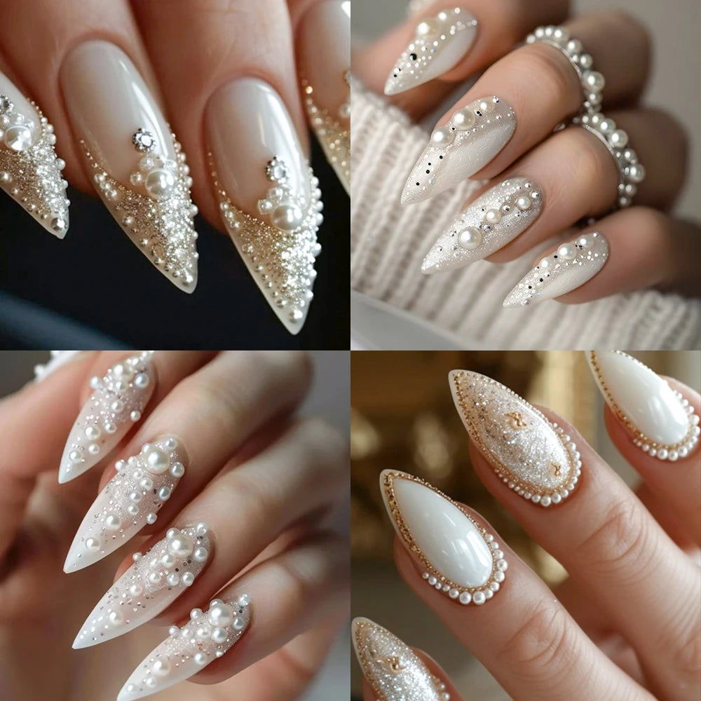 Half Round Pearl Beads for Stunning Nail Art - Smarsty
