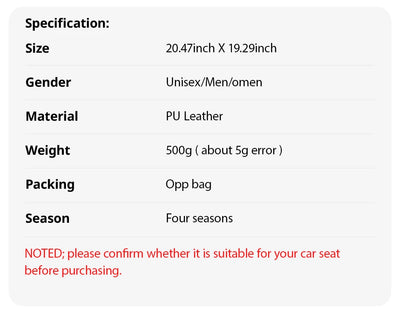 PU Leather Front Car Seat Cover Memory Foam Cushion - Smarsty