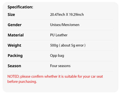 PU Leather Front Car Seat Cover Memory Foam Cushion - Smarsty