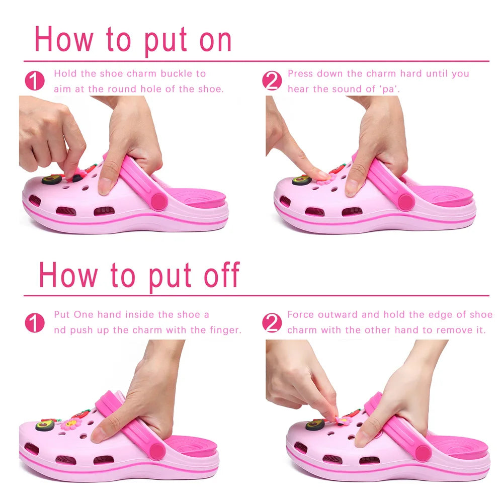 3D Cherry Flowers Set Shoe Charms Clogs Accessoriess DIY Slide Sandals Garden Shoe Decor Buckle Beach Bag Pins Girls Women Gifts
