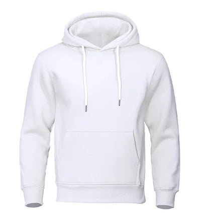 Autumn Winter Men Fleece Warm Mens Sweatshirt Casual Solid Color Streetwear Pullovers Sport School Fashion Hot Sale Hoodies - Smarsty