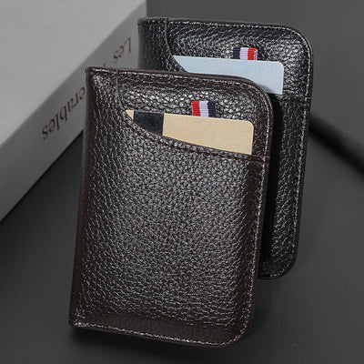 Portable Super Slim Soft Wallet PU Leather Mini Credit Card Wallet Purse Card Holders Men Wallet Thin Small Short Wallets - Smarsty