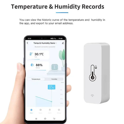 Tuya Smart Temperature and Humidity Sensor with Bluetooth Control - Smarsty