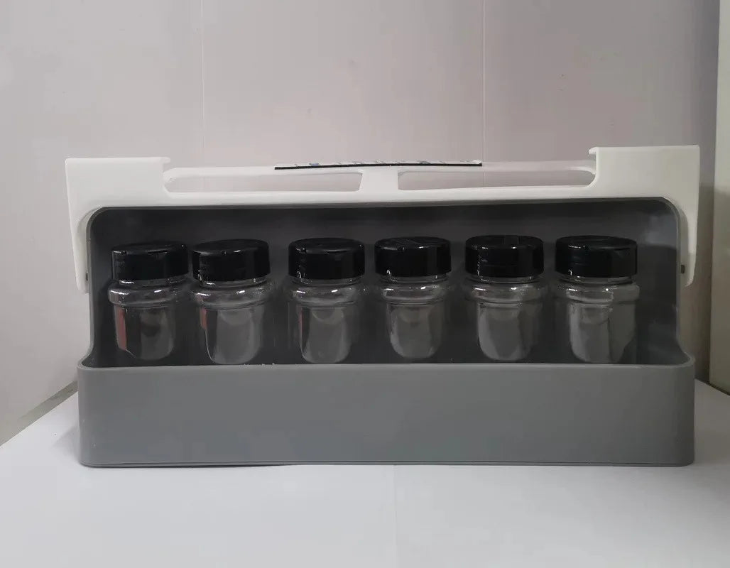 Plastic Seasoning Bottle Storage Rack Kitchen Seasoning Bottle Punch-free Adjustable Multi-functional Seasoning Jar Set